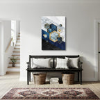 cuadro canvas abstracto geométrico celdas atlánticas estilo contemporáneo