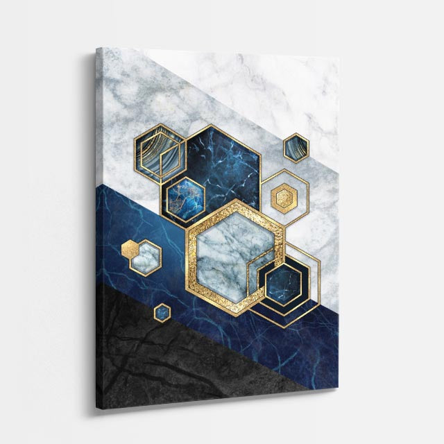 cuadro canvas abstracto geométrico celdas atlánticas estilo contemporáneo
