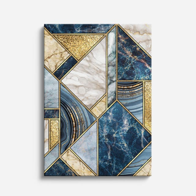 cuadro canvas abstracto geométrico arista costera estilo contemporáneo
