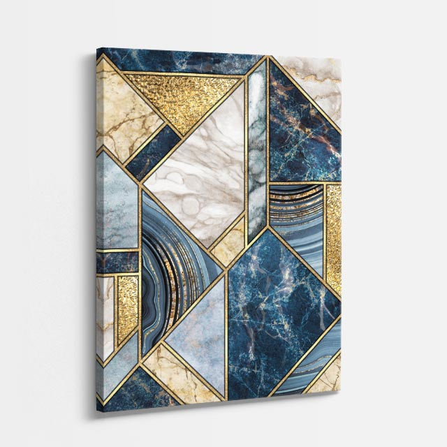 cuadro canvas abstracto geométrico arista costera estilo contemporáneo