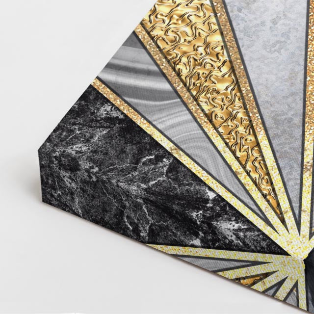 cuadro canvas abstracto geométrico colmena de ébano estilo contemporáneo