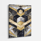 cuadro canvas abstracto geométrico colmena de ébano estilo contemporáneo