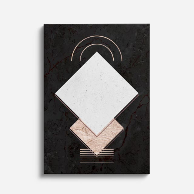 cuadro canvas abstracto geométrico diamante silente estilo contemporáneo