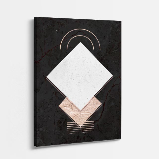 cuadro canvas abstracto geométrico diamante silente estilo contemporáneo