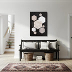 cuadro canvas abstracto geométrico hexa mineral estilo contemporáneo