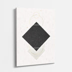 cuadro canvas abstracto geométrico núcleo negro estilo contemporáneo