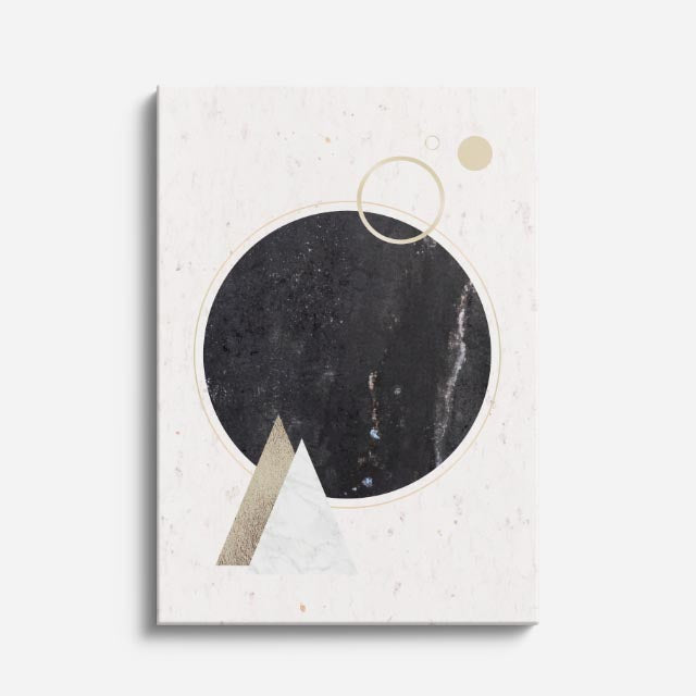 cuadro canvas abstracto geométrico órbita de piedra estilo contemporáneo