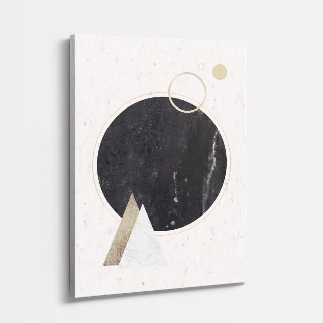 cuadro canvas abstracto geométrico órbita de piedra estilo contemporáneo
