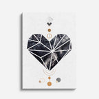 cuadro canvas abstracto geométrico corazón facetado estilo contemporáneo