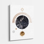 cuadro canvas abstracto geométrico esfera lunar estilo contemporáneo