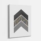 cuadro canvas abstracto geométrico chevron grafito estilo contemporáneo