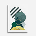 cuadro canvas abstracto geométrico bosque modular estilo contemporáneo