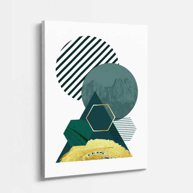 cuadro canvas abstracto geométrico bosque modular estilo contemporáneo