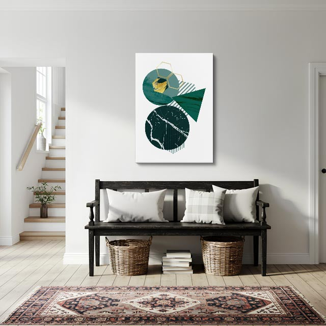 cuadro canvas abstracto geométrico marea vectorial estilo contemporáneo