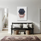 cuadro canvas abstracto geométrico hexa suave estilo contemporáneo