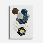cuadro canvas abstracto geométrico panel mineral estilo contemporáneo