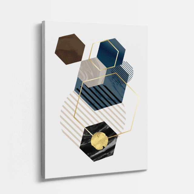 cuadro canvas abstracto geométrico panel mineral estilo contemporáneo