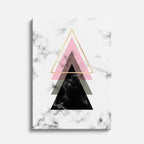 cuadro canvas abstracto geométrico triángulo rosado estilo contemporáneo