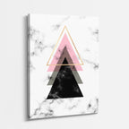 cuadro canvas abstracto geométrico triángulo rosado estilo contemporáneo