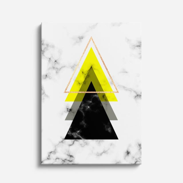 cuadro canvas abstracto geométrico filo neón estilo contemporáneo