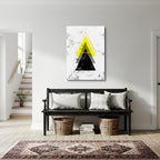 cuadro canvas abstracto geométrico filo neón estilo contemporáneo