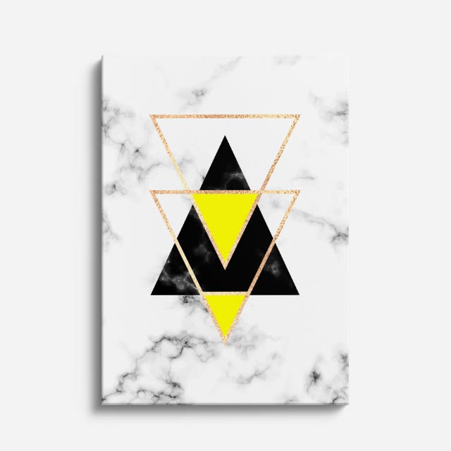 cuadro canvas abstracto geométrico pico de cuarzo estilo contemporáneo