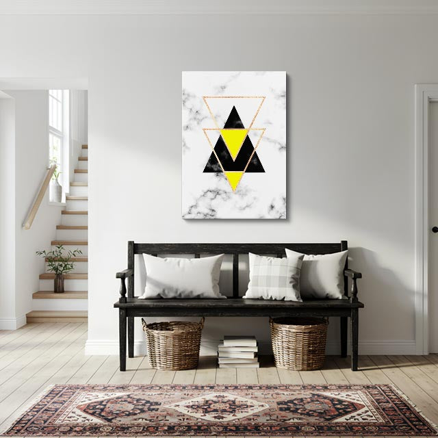 cuadro canvas abstracto geométrico pico de cuarzo estilo contemporáneo