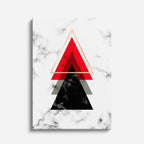 cuadro canvas abstracto geométrico rayo carmesí estilo contemporáneo
