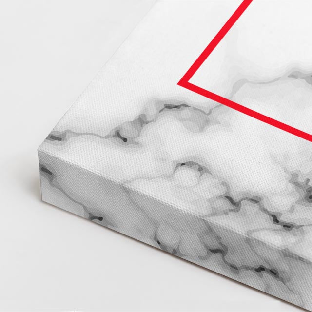 cuadro canvas abstracto geométrico marco de mármol estilo contemporáneo