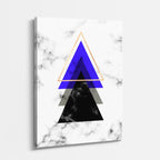 cuadro canvas abstracto geométrico pico azul estilo contemporáneo