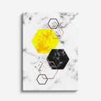 cuadro canvas abstracto geométrico celdas de miel estilo contemporáneo