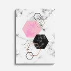 cuadro canvas abstracto geométrico dúo mineral estilo contemporáneo