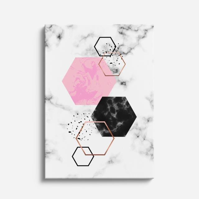 cuadro canvas abstracto geométrico dúo mineral estilo contemporáneo