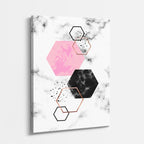 cuadro canvas abstracto geométrico dúo mineral estilo contemporáneo