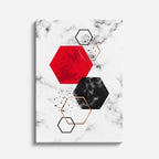cuadro canvas abstracto geométrico hexa eléctrico estilo contemporáneo