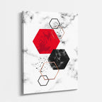 cuadro canvas abstracto geométrico hexa eléctrico estilo contemporáneo