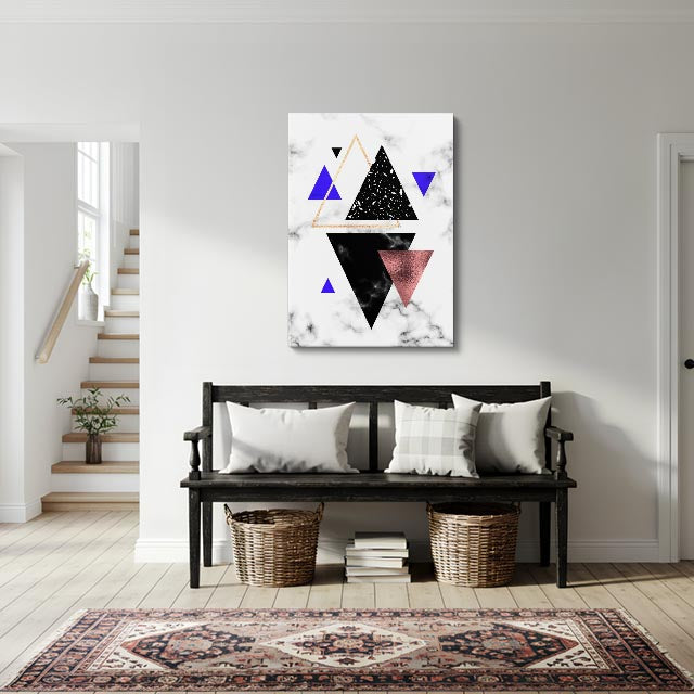 cuadro canvas abstracto geométrico eje orbital estilo contemporáneo