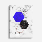 cuadro canvas abstracto geométrico núcleo lunar estilo contemporáneo