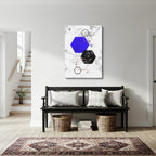 cuadro canvas abstracto geométrico núcleo lunar estilo contemporáneo