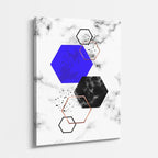 cuadro canvas abstracto geométrico núcleo lunar estilo contemporáneo