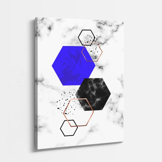 cuadro canvas abstracto geométrico núcleo lunar estilo contemporáneo