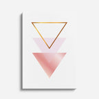 cuadro canvas abstracto geométrico triángulo de blush estilo contemporáneo