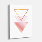 cuadro canvas abstracto geométrico triángulo de blush estilo contemporáneo