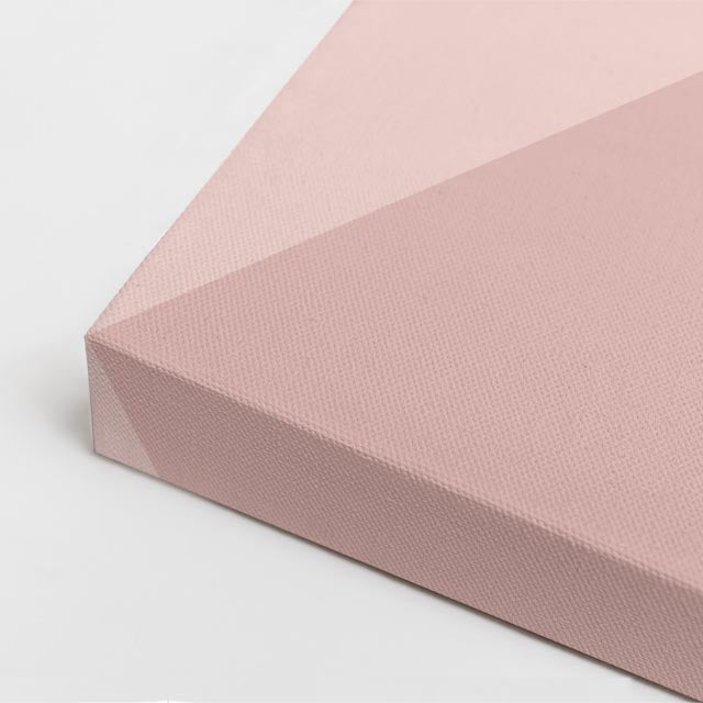 cuadro canvas abstracto geométrico niebla rosa estilo contemporáneo
