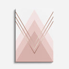 cuadro canvas abstracto geométrico niebla rosa estilo contemporáneo