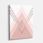 cuadro canvas abstracto geométrico niebla rosa estilo contemporáneo