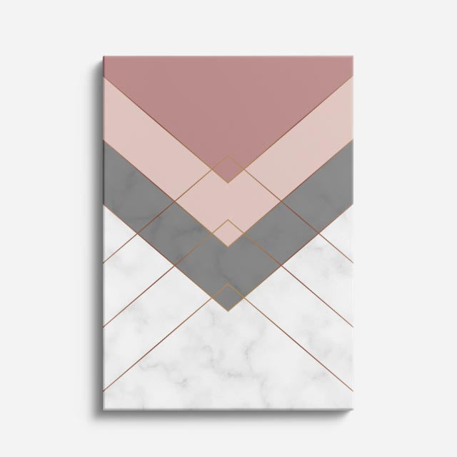 cuadro canvas abstracto geométrico cruce mármol estilo contemporáneo