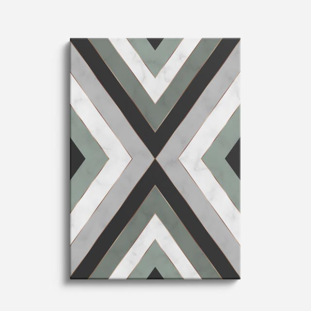 cuadro canvas abstracto geométrico x de humo estilo contemporáneo