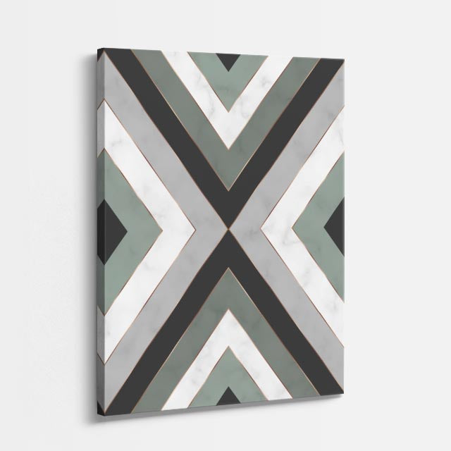 cuadro canvas abstracto geométrico x de humo estilo contemporáneo