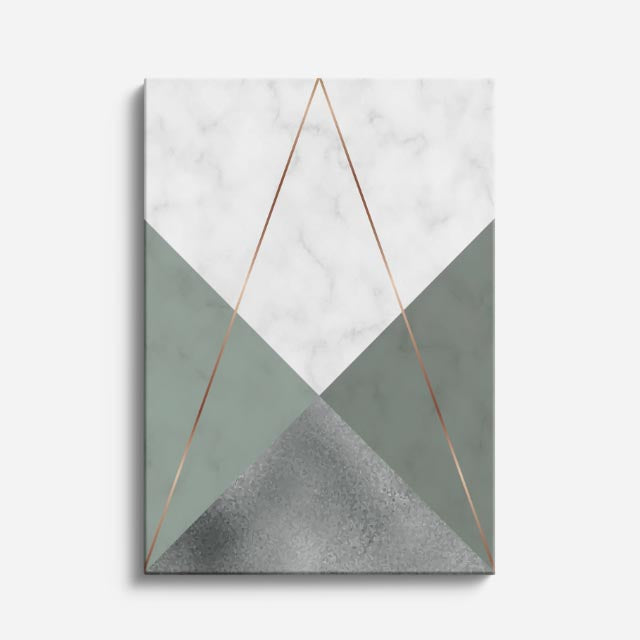 cuadro canvas abstracto geométrico niebla boreal estilo contemporáneo